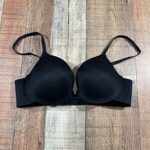 Maidenform 9839 Black One Fab Fit Demi T-Shirt Bra Size 36B Underwire Padded